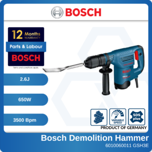 6010060011 GSH3E Bosch Demolition Hammer 3.6kg650W240V 0611320703 (1)