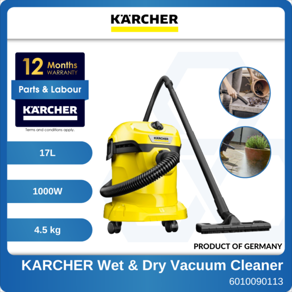 6010090113 WD3 V-17420 Wet & Dry Karcher Vacuum Cleaner 1000W 240V 1.628-101 (1)