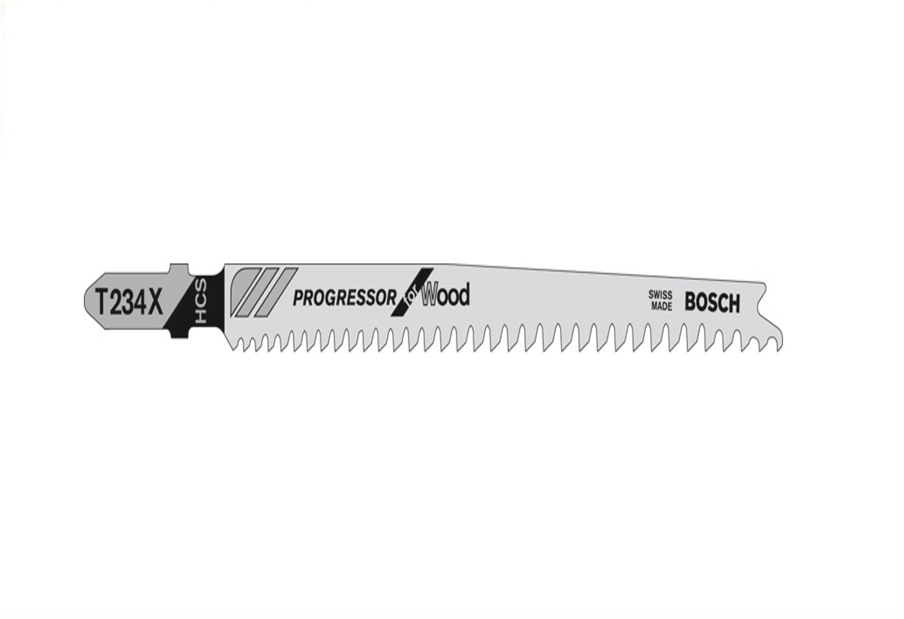 Pack Of 5 Wood Bosch 2608633528 T234x Jigsaw Blades Progressor