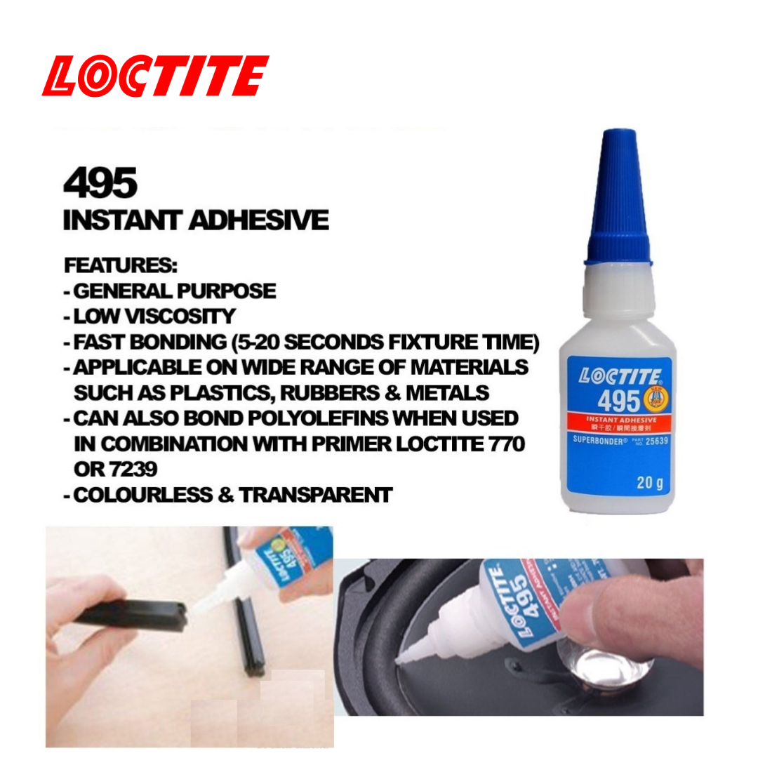 LOCTITE 495 401 406 410 416 Super Bonder Instant Adhesive [20g