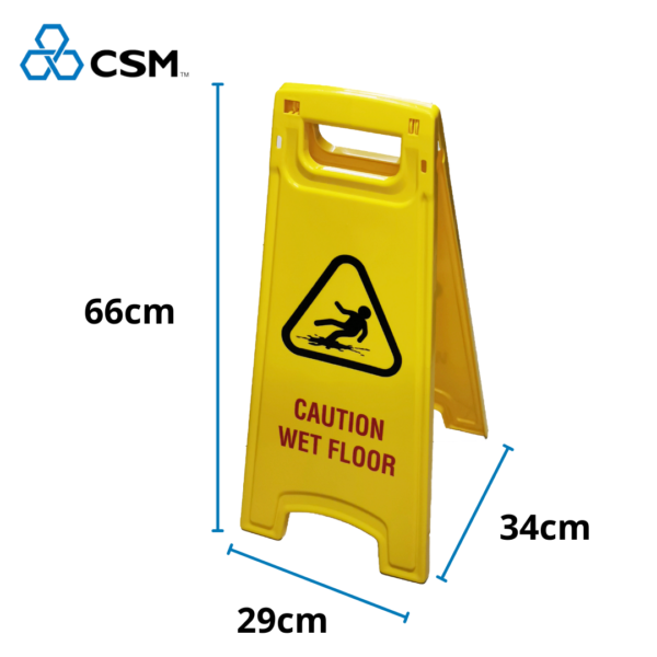 6030090082-CSM Caution Wet Floor Yellow Sign Signboard