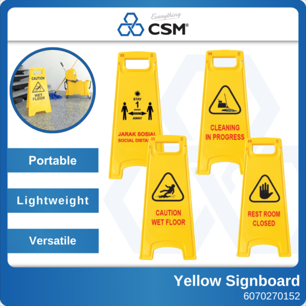 6030090166 AZ 1012 Social distance CSM Yellow Signboard (1)