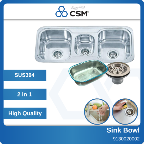 CNL-SXAP8050A Celoni SUS 2-Bowl Sink L800xW500xD170x0.5mm 9130020002 (1)